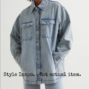 American Eagle denim shacket size XL